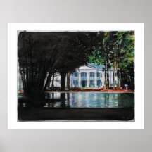 Koloniale Huis Print, Poster Papier (Matte)