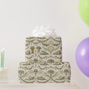 Koloniale Saliegroen Gouden Oogst Cadeaupapier