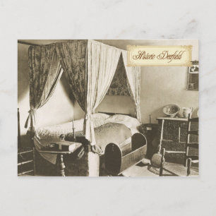 Koloniale slaapkamer in Historic Deerfield, MA Briefkaart