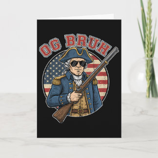 Koloniale Soldaat Og Bruh Grappige Vintage Patriot Kaart