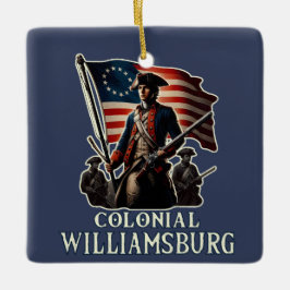 Koloniale Williamsburg Colonial Soldier Vintage Keramisch Ornament
