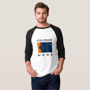 Koloniseer Mars T-Shirt met Marsvlag
