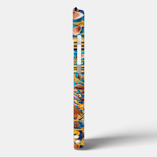 KOLOPENDE VOGELS EN ZWEEKDIEREN BLAUW-MONOGRAM Case-Mate iPhone CASE (Achterkant / Links)