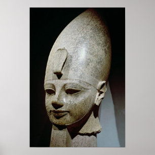 Kolossaal hoofd van Amenhotep III van al-Qurnah Poster