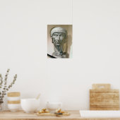 Kolossaal hoofd van keizer Constantine I Poster (Keuken)