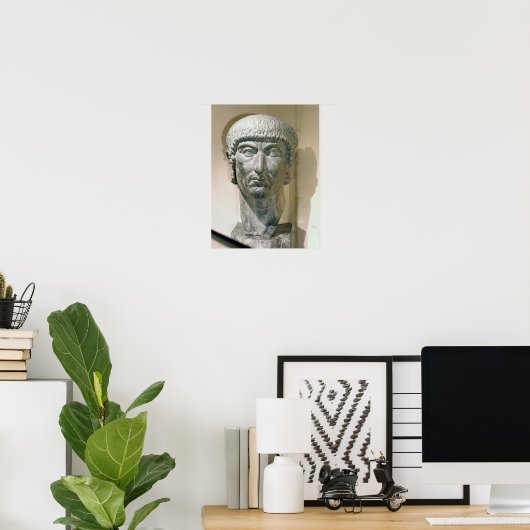 Kolossaal hoofd van keizer Constantine I Poster (Thuiskantoor)