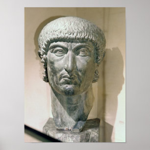 Kolossaal hoofd van keizer Constantine I Poster