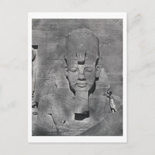 Kolossaal standbeeld van Ramesses II in Abu Simbel Briefkaart