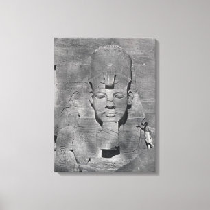 Kolossaal standbeeld van Ramesses II in Abu Simbel Canvas Afdruk