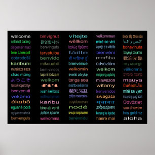 Kolossaal welkom in Poster 80 talen - 5 formaten!