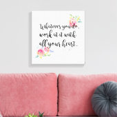 Kolossenzen 3:23 Canvas Print (Insitu (Woonkamer))