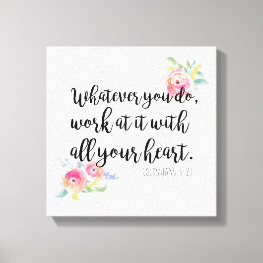 Kolossenzen 3:23 Canvas Print (Voorkant)
