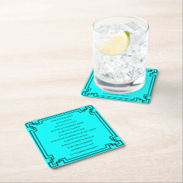 Kölsches Grundgesetz – Köln Cologne Jugendstil Vierkante Kartonnen Onderzetter