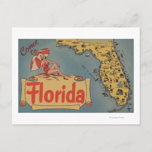 Kom aan de Kaart van Florida van de Staat, (Voorkant)