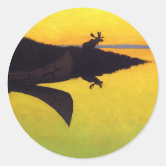Kom aan de Vraag ~ Frederic Remington Ronde Sticker