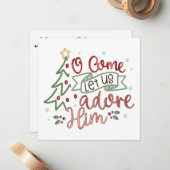 Kom Adore met zijn kerstkaart Notitiekaartje (Voorkant / Achterkant in situ)