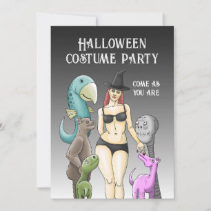 Kom als jezelf Halloween uitnodiging