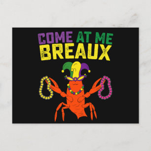 Kom bij me Breaux Crawfish Mardi Gras Carnaval Briefkaart