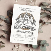 Kom binnen Even langs December Afscheidsfeestje Kaart