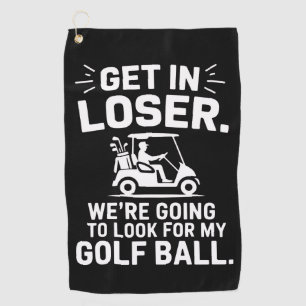 Kom binnen, loser golfkarretje, zoek mijn bal golf golfhanddoek