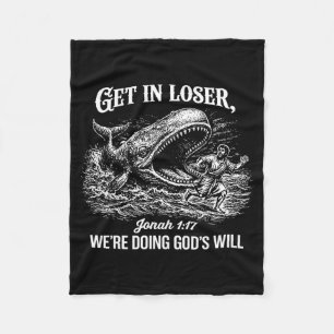 Kom binnen, we doen Gods wil grappige christelijke Fleece Deken