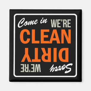 Kom binnen We zijn Clean Dish Washer Magnet Magneet