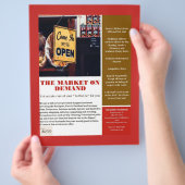 Kom binnen, we zijn open. flyer (Hand)