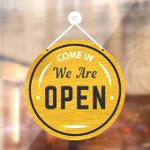 Kom binnen, we zijn open poten. raamsticker (Vel 2)