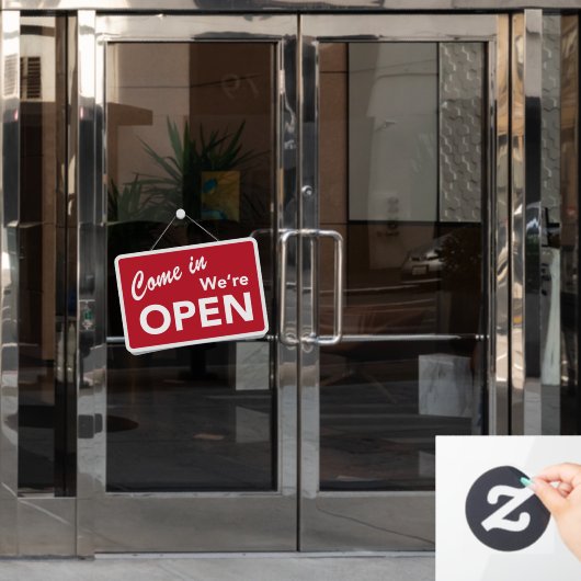 Kom binnen wij zijn open Winkel Bedrijf Raamsticker (Kantoordeur)