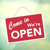 Kom binnen wij zijn open Winkel Bedrijf Raamsticker (Vel 3)