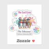 Kom chillen met de coolste bemanning rond Kerstmis Sticker (Vel)