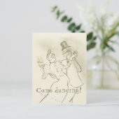 Kom dansen | Lautrec — Danskoppel Briefkaart (Staand voorkant)