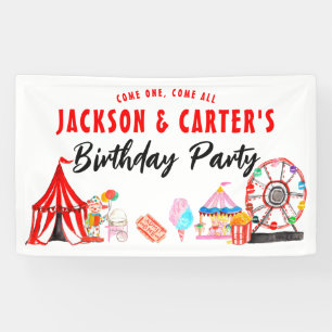 Kom een Alle Carnaval Circus Kinder Joint Birthday Spandoek