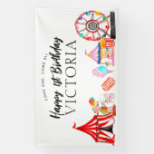 Kom Een Alle Carnaval Circus Show Kinderen Verjaar Spandoek (Verticaal)