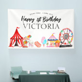 Kom Een Alle Carnaval Circus Show Kinderen Verjaar Spandoek (Beurs)