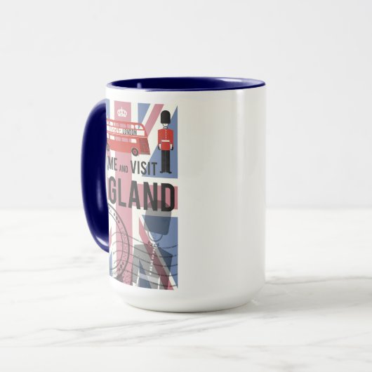 Kom en bezoek Engeland Mok (Voorkant links)