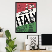 Kom en bezoek Italië Poster (Thuiskantoor)