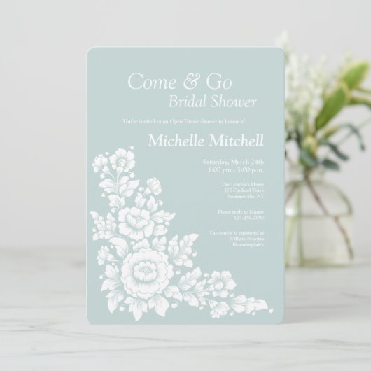 Kom en ga met de bruiloft kaart (Staand voorkant)