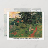 Kom en ga van Eugene Henri Paul Gauguin Briefkaart (Voorkant / Achterkant)