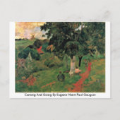 Kom en ga van Eugene Henri Paul Gauguin Briefkaart (Voorkant)