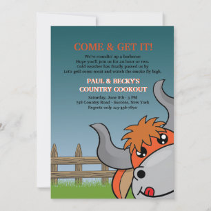 Kom en haal het BBQ-uitnodiging Kaart