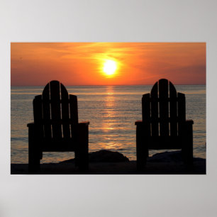 Kom en kijk naar de zonsondergang poster