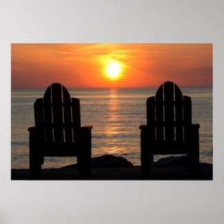 Kom en kijk naar de zonsondergang poster