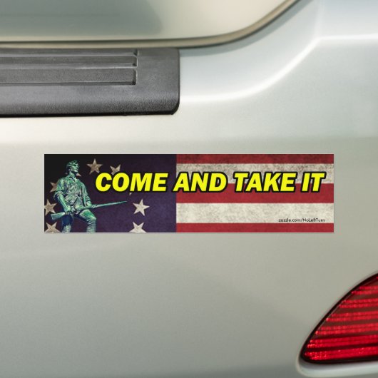 Kom en neem het Bumpersticker. Bumpersticker (Op auto)