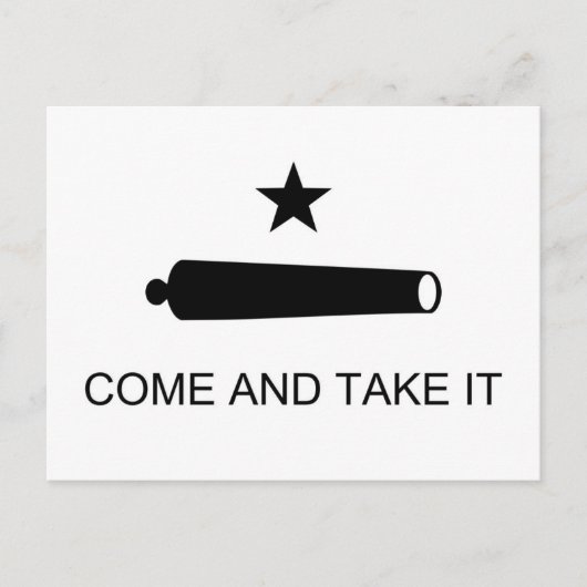 Kom en neem het de Vlag van Texas Briefkaart (Voorkant)
