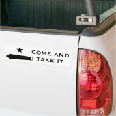 Kom en pak de vlag ~ Texas Bumpersticker (Op Truck)
