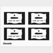 Kom en pak de vlag ~ Texas Rechthoekige Sticker (Vel)