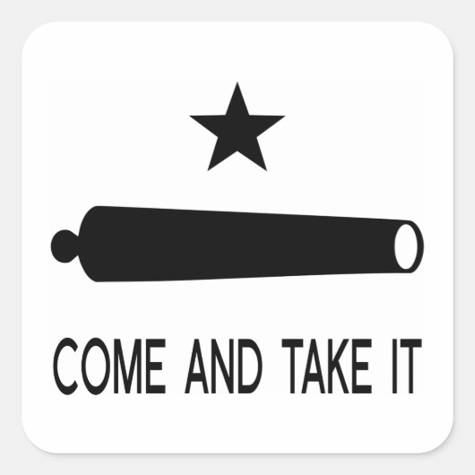 Kom en pak de vlag ~ Texas Vierkante Sticker (Voorkant)
