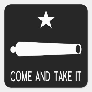 Kom en pak de vlag ~ Texas Vierkante Sticker