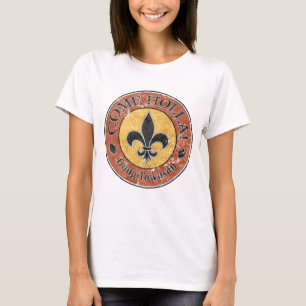 Kom Holla! Fleur-de-lis Circle Logo T-shirt